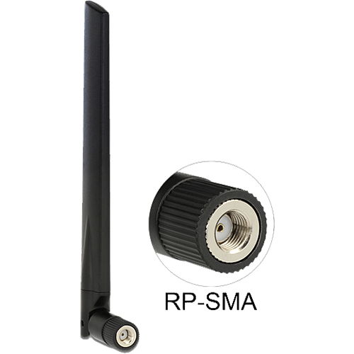   Antennes WiFi   Antenne omni. 2.4Ghz 3dBi / 5Ghz 5dBi RP-SMA 360 88898